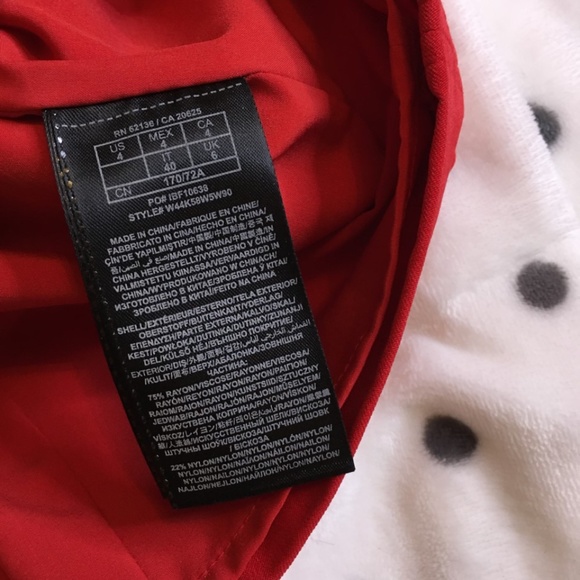 GUESS - Red Off-The-Shoulder Corset-Style Mini Dress - Picture 4 of 4